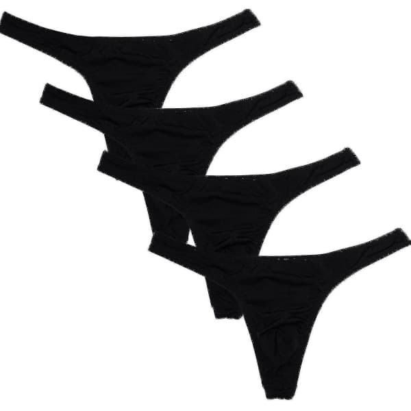 4-pack stringtrosor för män. XL. Svart