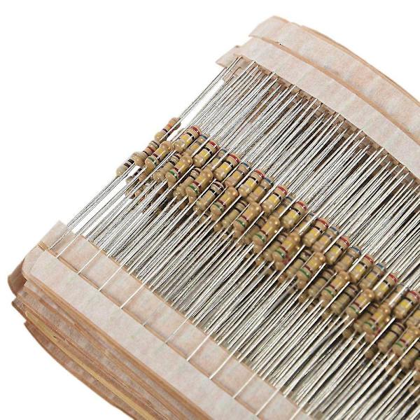 860 stk. 1 Ohm-1m Ohm 1/4w kulfilmsmodstande sortimentssæt 43