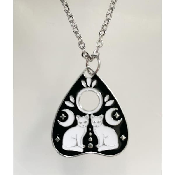 Halskæde Kat Måne Ouija Wicca Pagan Halskæde Måne Rustfri kæde