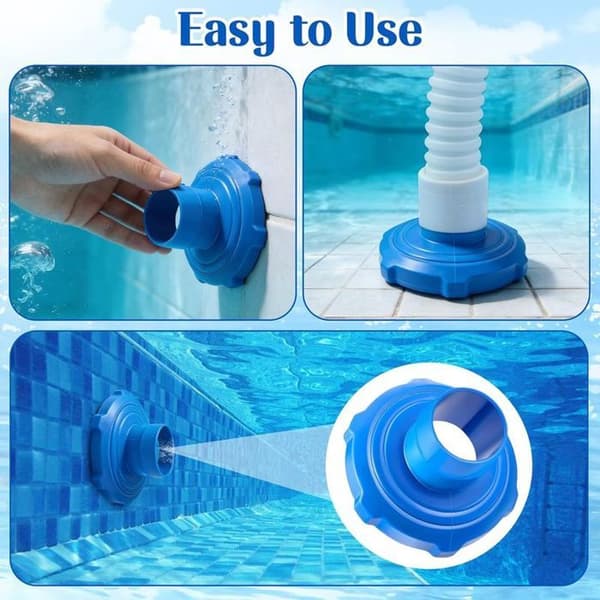 Poolvakuumadapter, poolslangadapter, skimmerslangadapter, pooltillbehör, kompatibel med