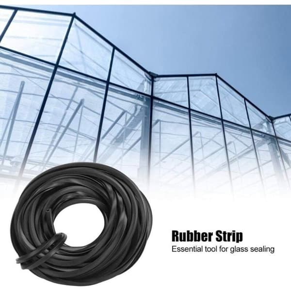 Svart växthusglasförsegling, växthusgummilistkabel, slitstark - 2*30mm*5m