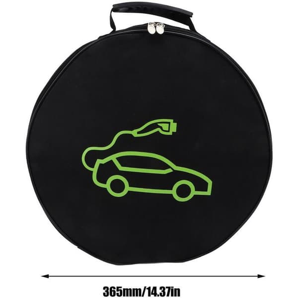 Bärväska för laddkablar, kompatibel med typ 2 och 1 kablar, kabelorganisatör (600D polyester)