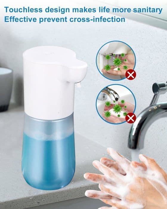 Automatisk sæbedispenser, 600 ml automatisk sæbedispenser, IPX5 vandtæt flydende sæbedispenser til køkken og badeværelse