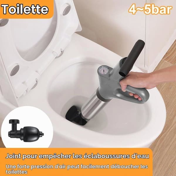 Avløpsåpner, Plunger Avløpsåpner med Barometer, for Baderom, Vasker og Avløp
