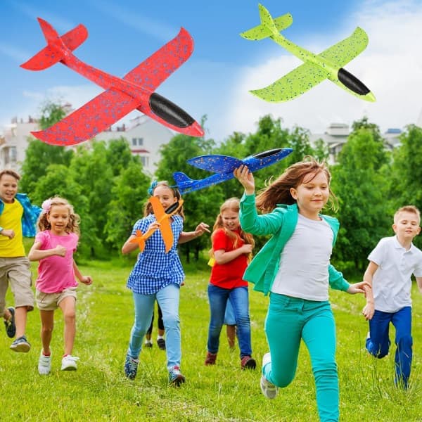 Glidflygplan för barn - Skumflygplan Stor kastskumglidare Stunt Polystyrenflygplan för barn och vuxna Kamouflage Camouflage
