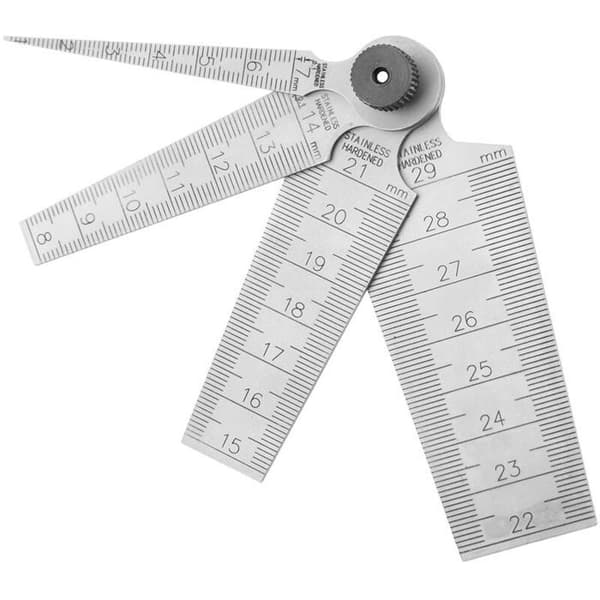 Konisk måler, metrisk, 1-29 mm, rustfrit stål, til ingeniører, måling af mellemrum