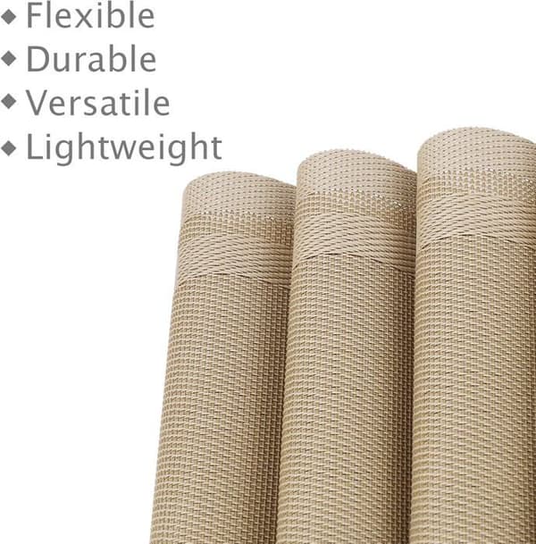 5 lämmönkestävän ja pestävän PVC-pöytätabletin setti