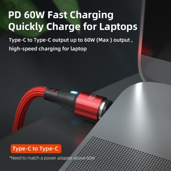2-pak USB-C 2m 3i1 Magnetisk ladekabel 60W hurtigopladning Sort