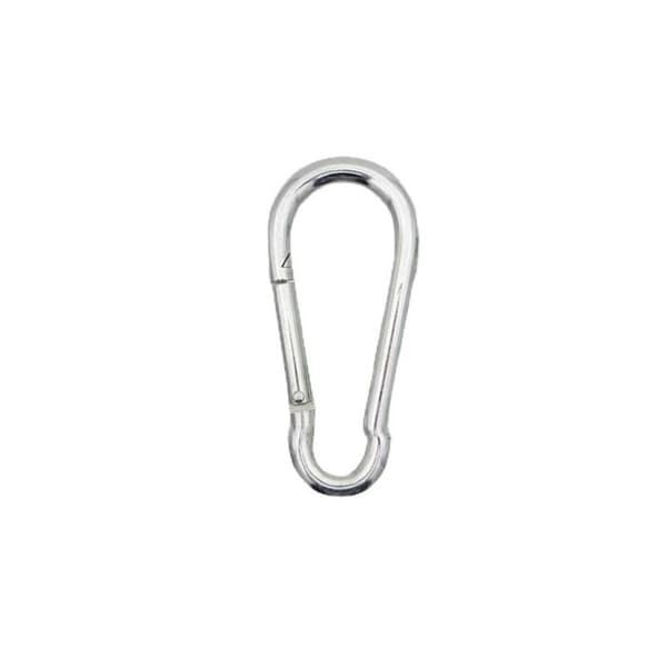 2x karbinhakar i stål, 6 mm diameter x 60 mm längd