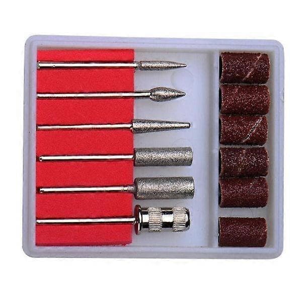 Elektrisk nagelfil, elektrisk nagelfil, 6 bits ingår Vit