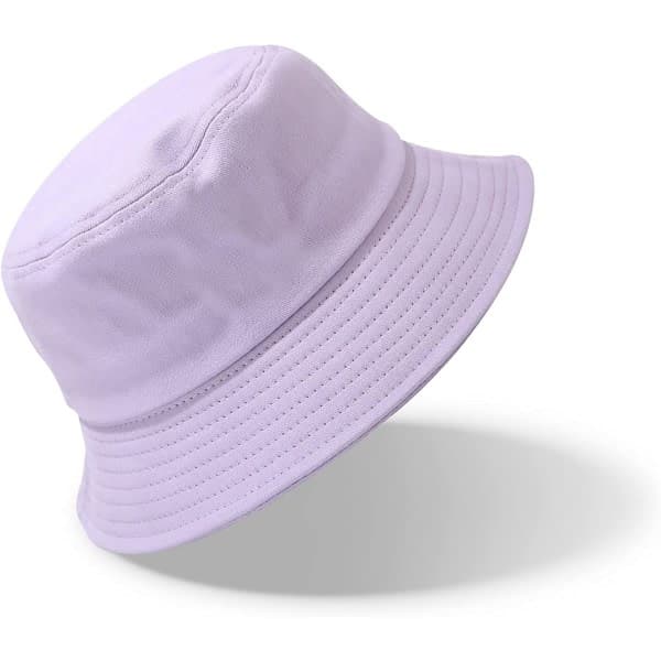 Ensfarget bøttehatt Unisex Solid (Svart)