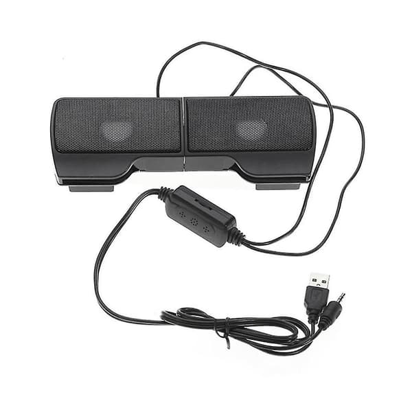 Mini bærbar USB stereo højttaler controller soundbar til bærbar computer