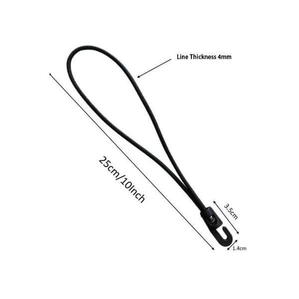 Förpackning med 50 elastiska gummiband med krokar, högkvalitativa gummiband med krokar för poolskydd - 25 cm