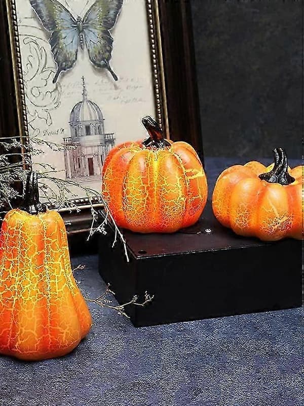 2026 Jack O'Lantern Halloween Resin Jack O'Lantern Led Batteridriven Rund Pumpa Jack O'Lantern Dekor