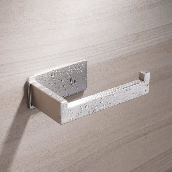 Borefri toiletpapirholder - Selvklæbende - Rustfrit stål - Til køkken og badeværelse
