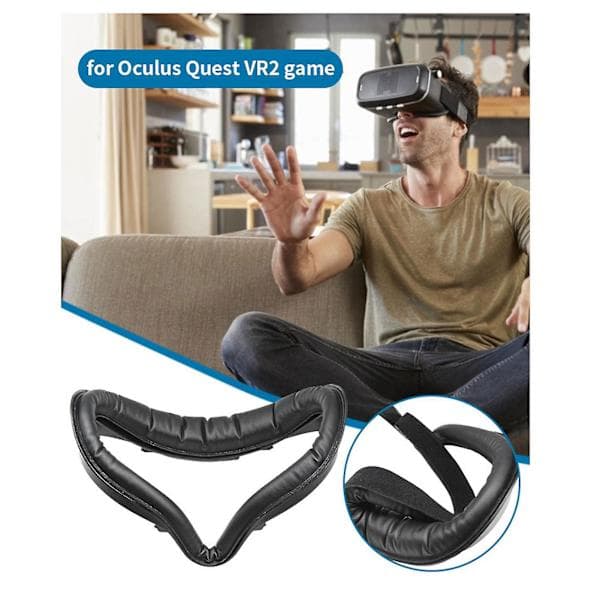 Oculus Quest 2 VR -lisävarusteiden korvaava pehmuste, valoa estävä, pestävä