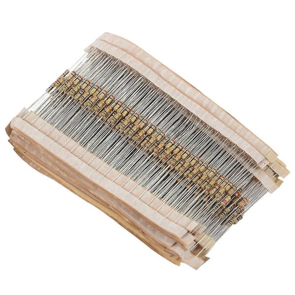 860 stk. 1 Ohm-1m Ohm 1/4w kulfilmsmodstande sortimentssæt 43