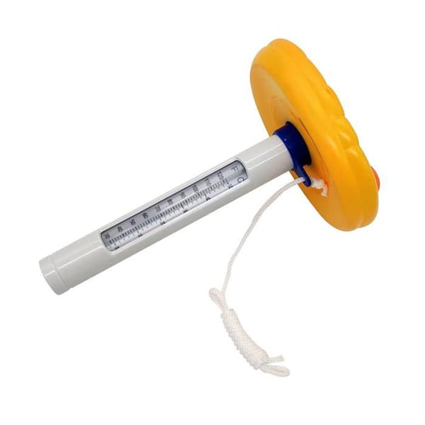 1 st multifunktionell flytande pooltermometer - Vattentermometer i tecknad stil för spa gul
