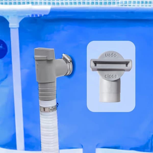 Poolvedligeholdelse/afspærringsventil med 32/38 mm slangetilslutning, dobbelt delt poolventil slangeplunger tilbehør