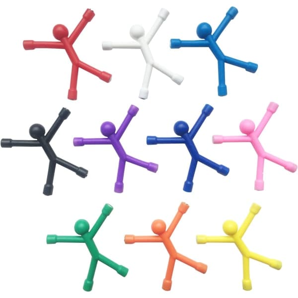 10 st Nyhet Mini Man kylskåpsmagneter, söta gummimagneter