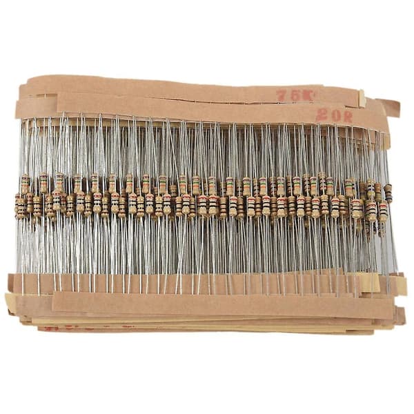 860 stk. 1 Ohm-1m Ohm 1/4w kulfilmsmodstande sortimentssæt 43