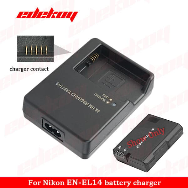 MH-24 Oplader til Nikon EN-EL14 EL-EL14a Lithium Batteri D3100 D3200 Kamera