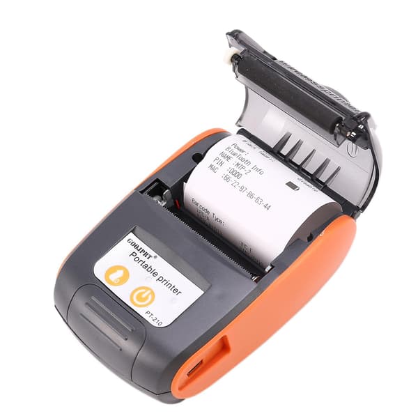 Pt210 58mm Bluetooth Termisk Skriver Bærbar Trådløs Kvitteringsmaskin For Windows Android Ios EU