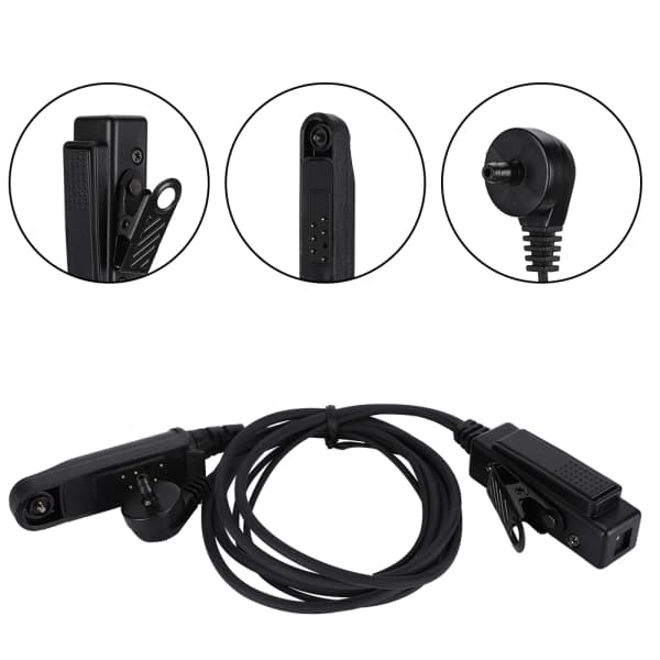 Komfortable ørepropper Luftledning Headset med PTT-knap til Baofeng UV-9R