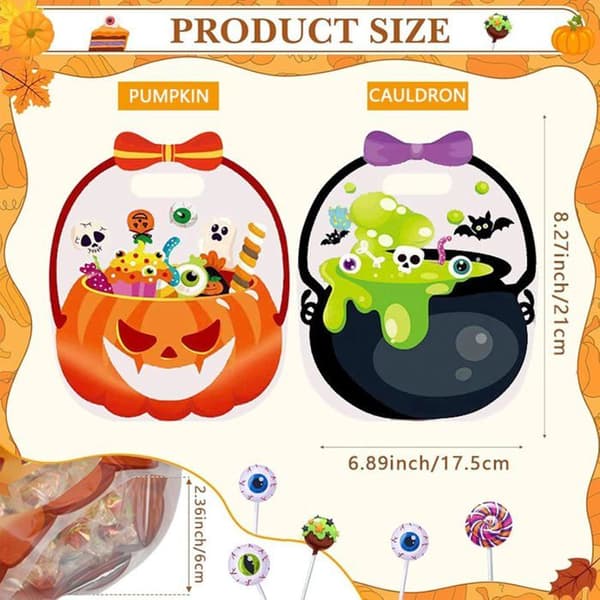 30 påsar Halloween-godis, vackra godispåsar, perfekta för Halloweenfester.