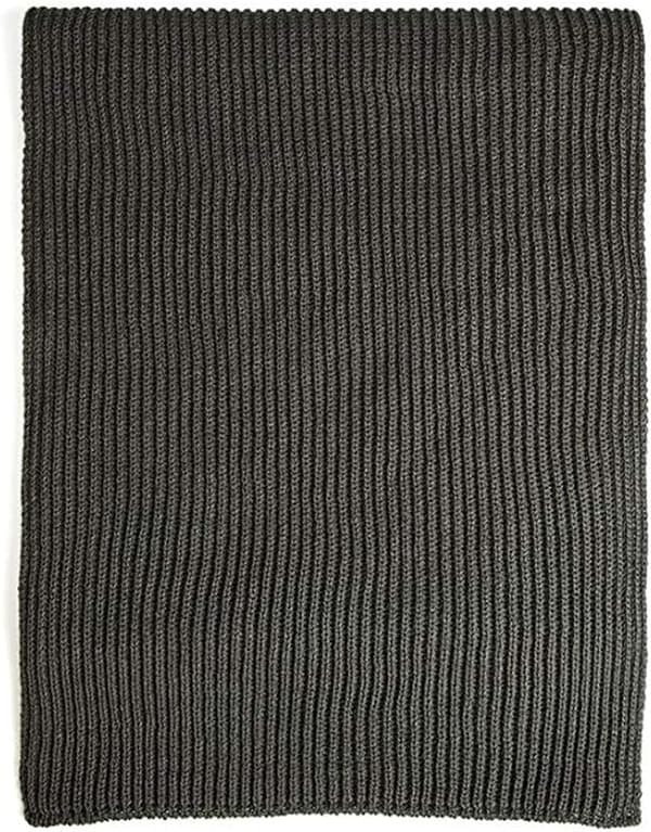 Varm höst- och vinterhalsduk, unisex enfärgad vinterhalsvärmande stickad garnhalsduk