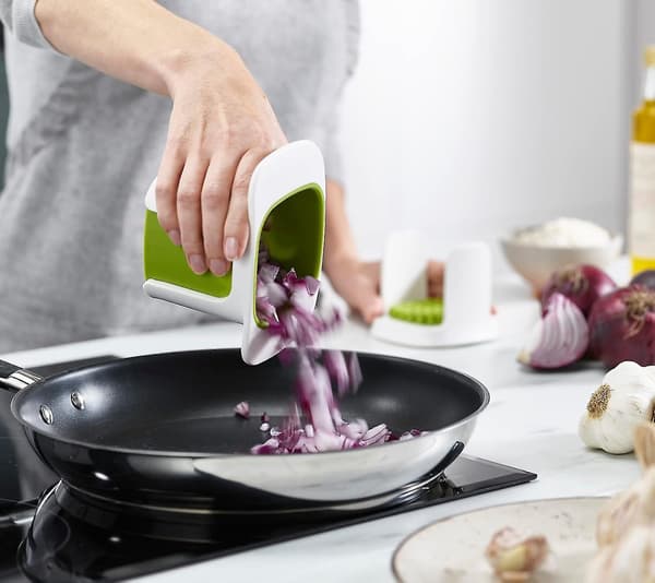 Grønnsakskutter Fruktkutter Grønnsaksterninger i rustfritt stål Hvit