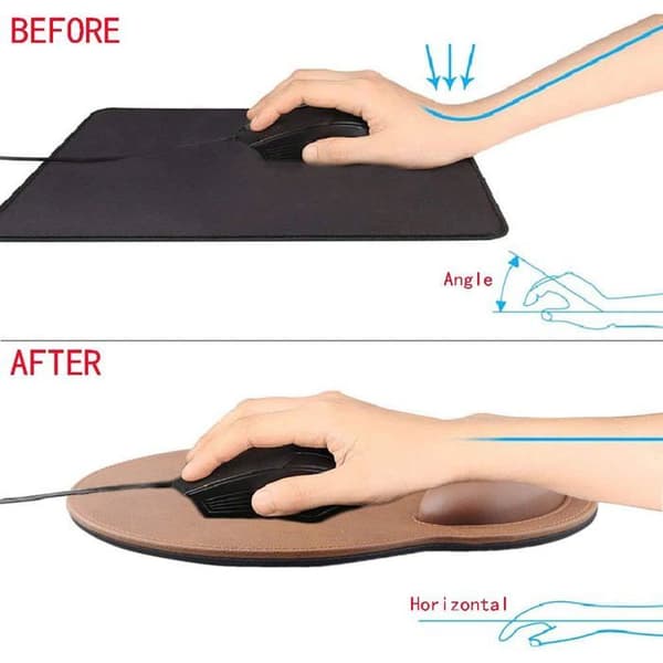 Musematte med gel-håndleddsstøtte, ergonomisk musematte, komfortabel spillmusematte med håndleddsstøtte