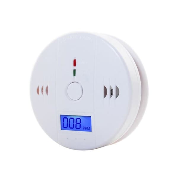 Karbonmonoksiddetektor med LED-skjerm / Elektronisk sensor, Karbonmonoksidalarmdetektor (rund)