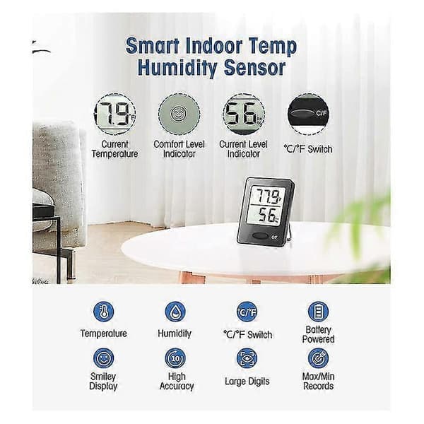 Hygrometer Termometer för inomhusbruk, rumstermometer