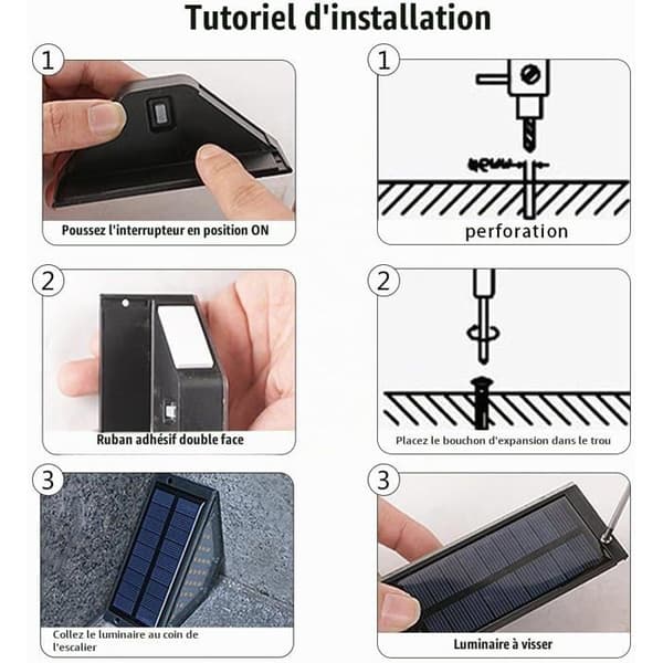 6-delade solcellsdrivna utomhustrapplampor | Solcellstrapplampa, Utomhus solcellstrapplampor, Belysning