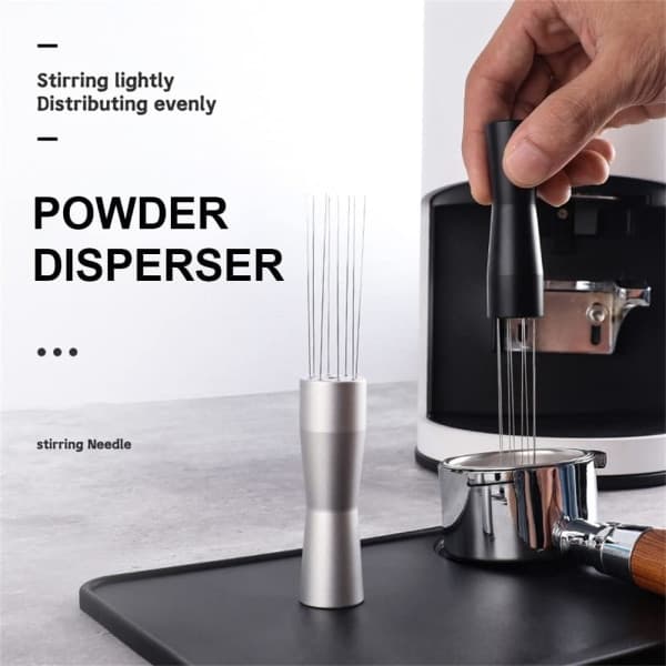 Espressomixer, rustfrit stålpudderdispenser, nåledispenser