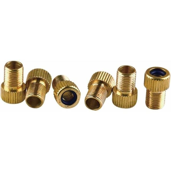 10 stk. ventiladapter - Presta Schrader ventiladapter for sykler - med tetningsring - messing - total lengde ca. 1,5 cm