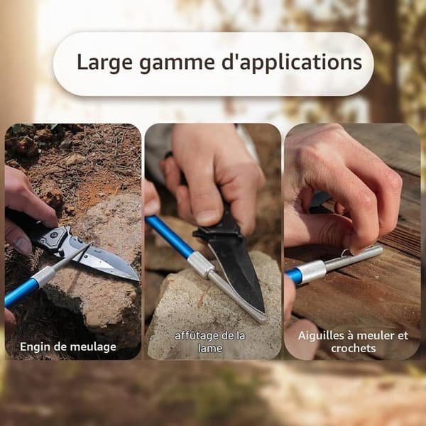 Slipepenn, 2 stk bærbare diamantslipere brukes til taggete kniver, sakser, enkle å bære