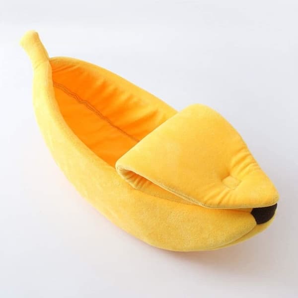 Kattekurv i bananform, gul