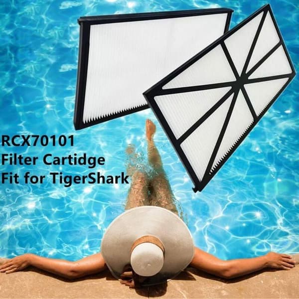 til RCX70101 PAK2 Robotisk Poolrensningsfilter AquaVac TigerShark Poolfilter (2-pak)
