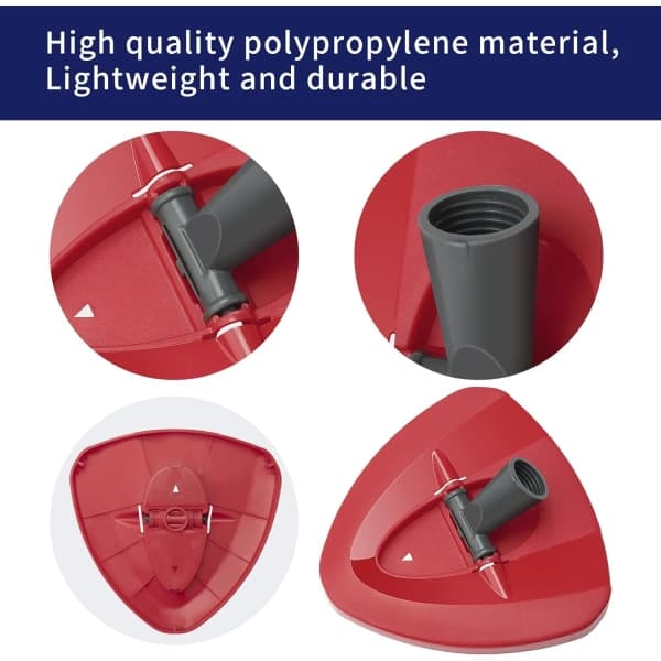 Spin Mop Erstatningsbasehode for Vileda Mop, Trekant Spin Mop Hodeplate for Vileda Lett Spin Mop - Plastkasse Hodeplatedel