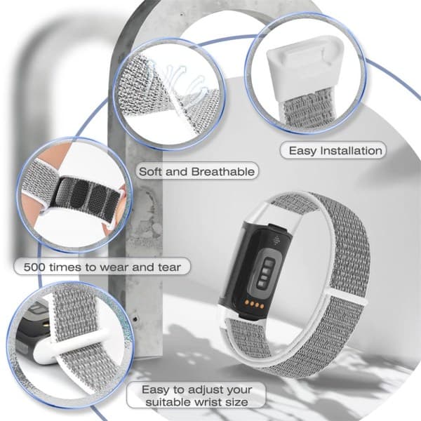 Reserve Sport Loop Watch Rem til Fitbit Charge 5 Nylon Yellow