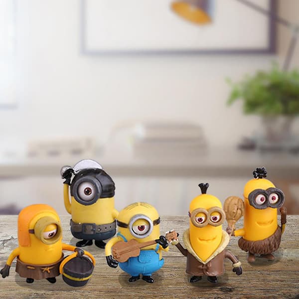 10 stk PVC for barn Mini søt figurleke Bursdagsgave Minions-modeller