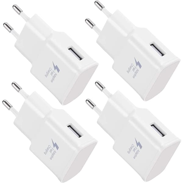 4-pack 5V-2A USB-strömladdaruttagsadapter Universal snabbladdare