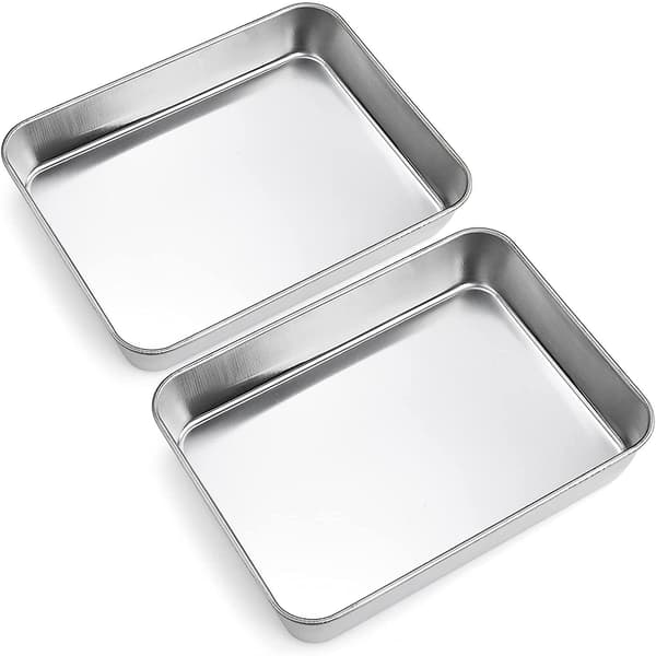Liten bakplåtsset om 2, djupa kakformar i rostfritt stål