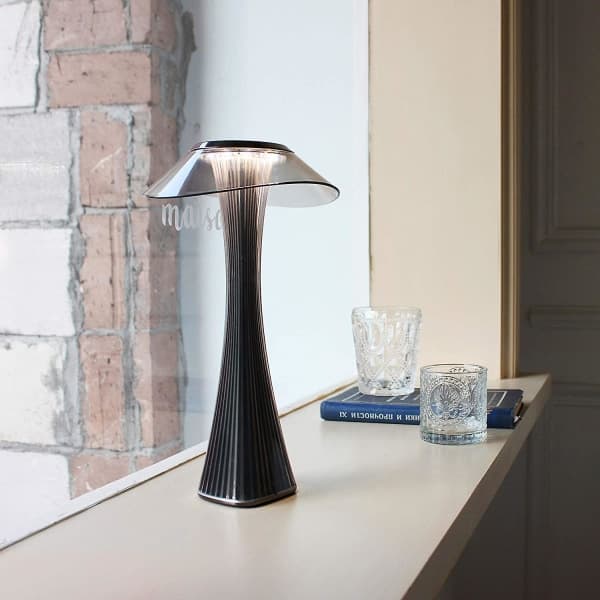 Genopladelig Touch LED bordlampe - 3W Dæmpbar Titanium