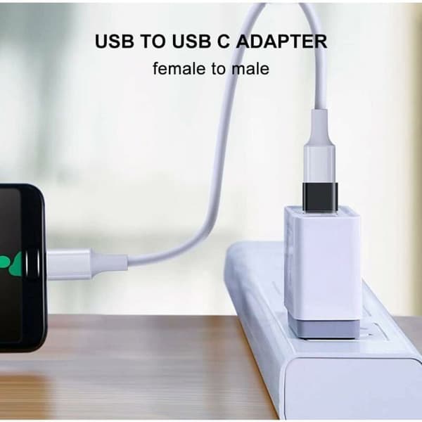 USB-C til USB-adapter - 4-pakning, USB-C til USB 3.0 OTG-adapter, USB hunn til USB-C hann, kompatibel med MacBook Pro, Samsung Galaxy