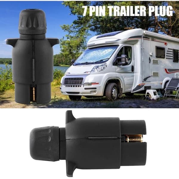 Tilhengerplugg Tilhengeradapter - 12V 7-pin, 7-polet N-type plast tilhengerledningskontaktadapter