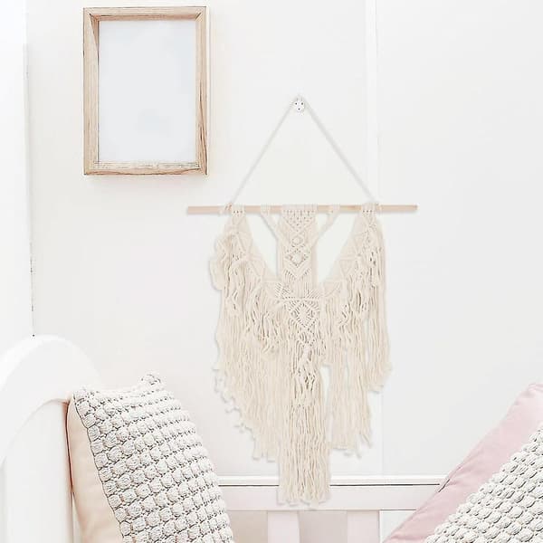 Makrame veggteppe veggdekor Boho-stil bohemsk vevd