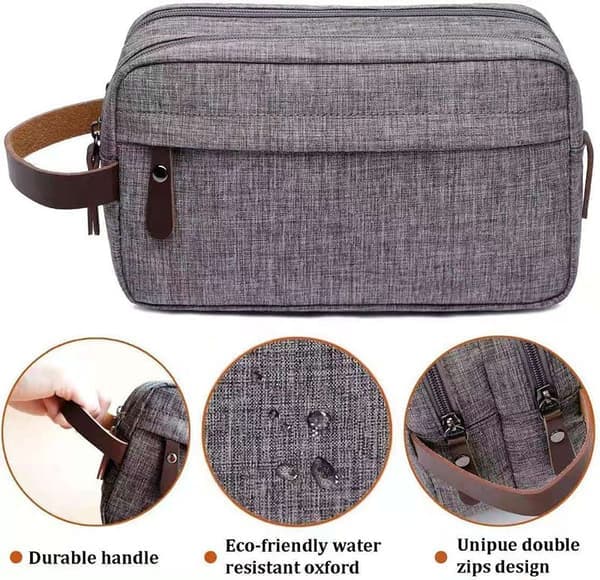 Tilava toilettilaukku, harmaa Grey
